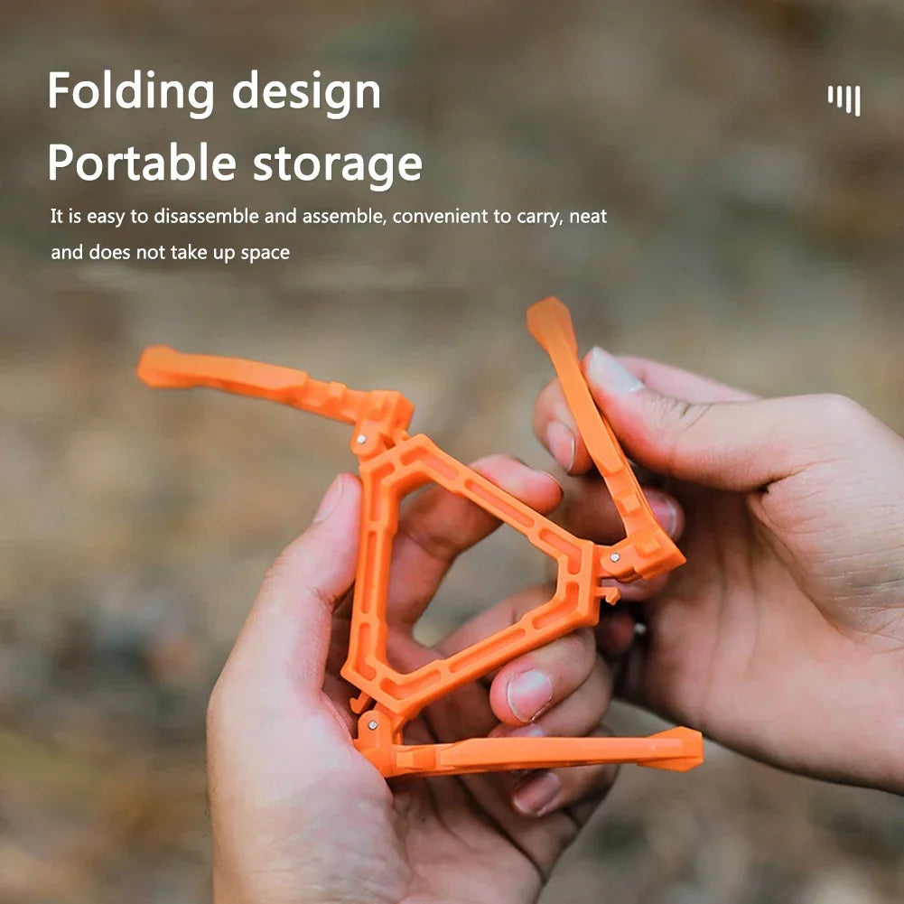 Portable Gas Canister Stand Universal Tripod Folding Frame Outdoor Camping Gas Tank Stove Base Holder Camping Supplies