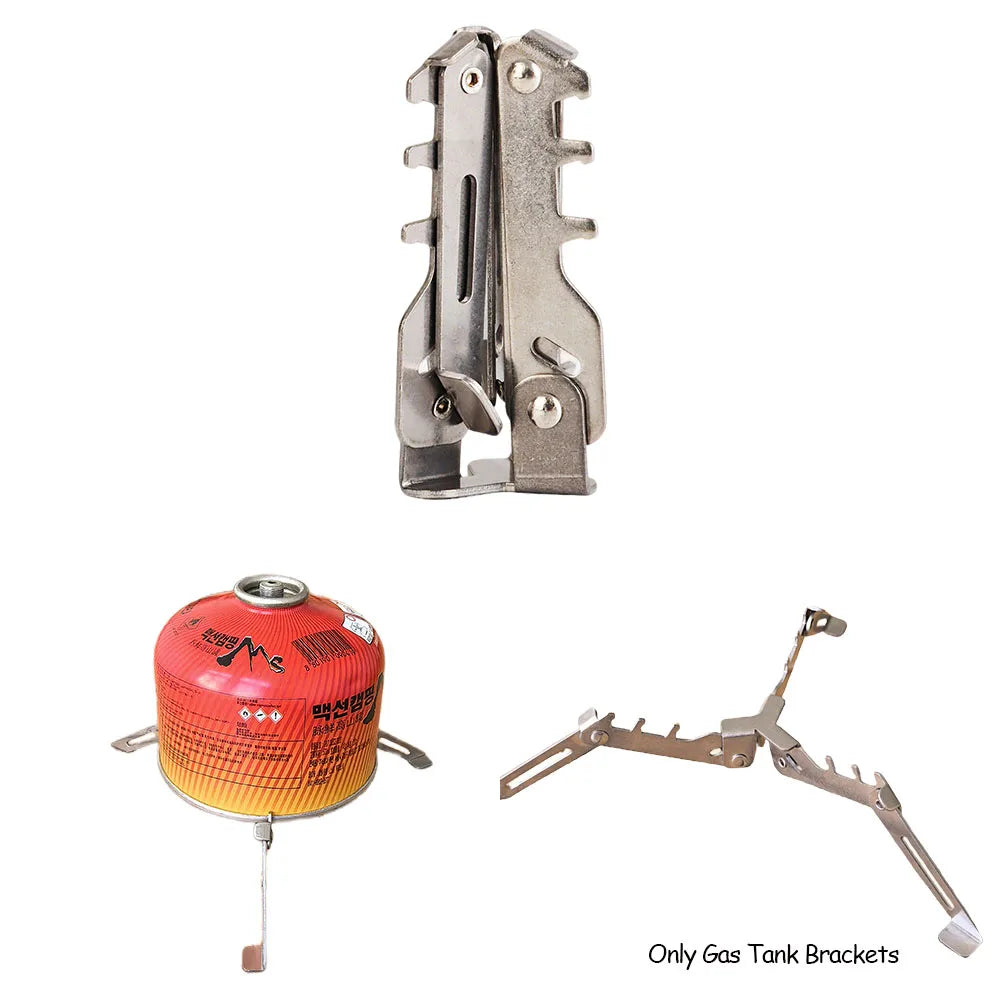 1Pc Camping Gas Tank Bracket Burner Outdoor Stove Tools Bottle Shelf Stand Tripod Folding Canister Stand Camping Equipment