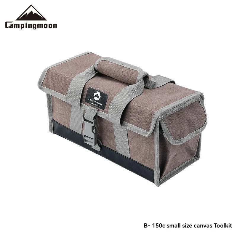 CAMPINGMOON Outdoor Camping Portable Tool Kit, Miscellaneous Storage Camping Bag, Canvas Multifunctional Handmade Tote Bag