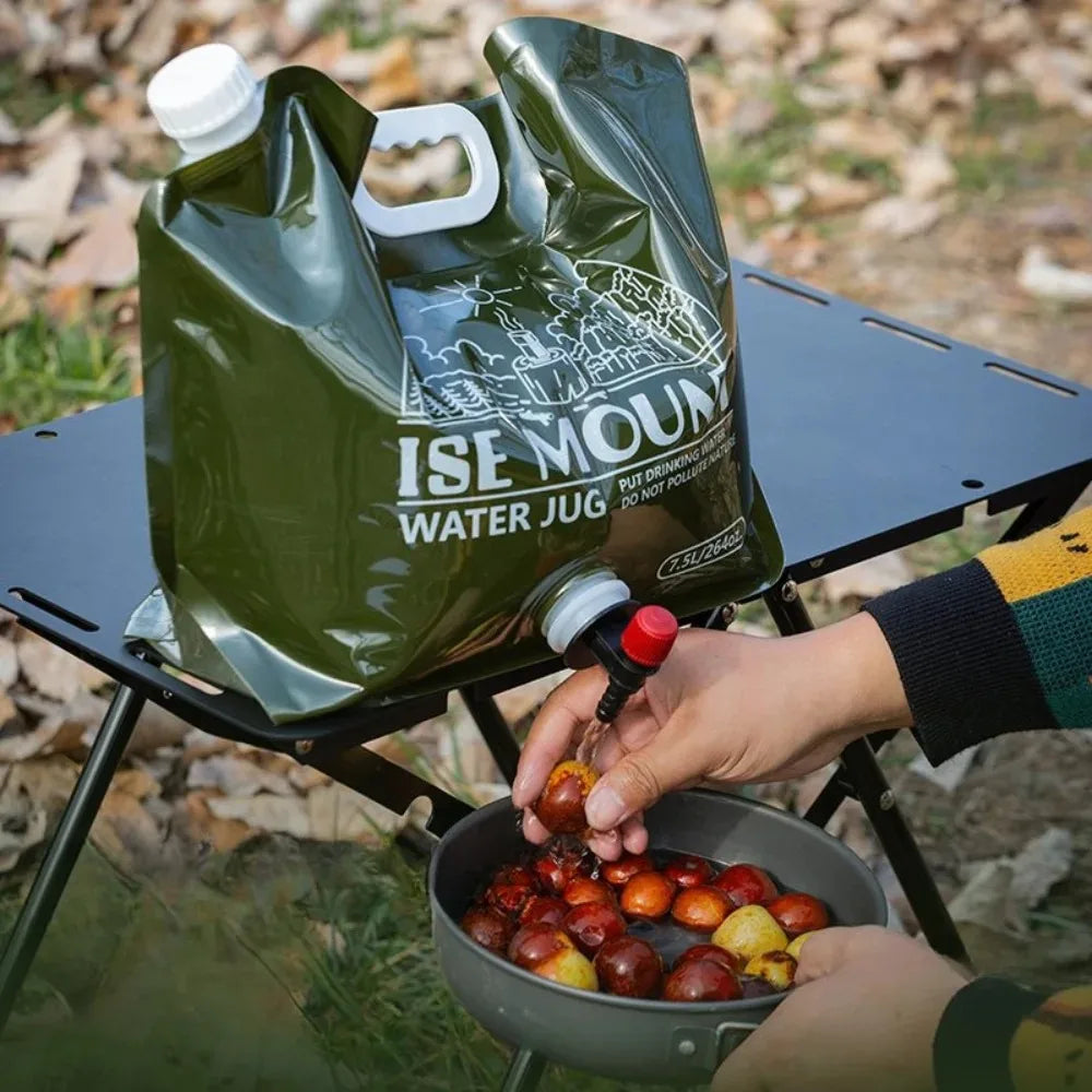 Folding Water Storage Bag Outdoor 7.5L Large Capacity Folding Water Storage Portable Practical High Sealing Water Storage Bag