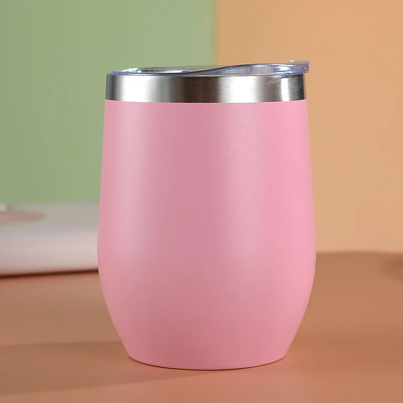 350ml Eggshell Wine Glass Stainless Steel Thermos Bottle Beer Mugs Thermal Cup for Beers Insulated Coffee Cup Travel Tumbler