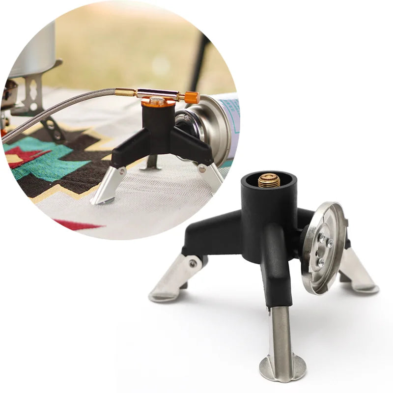 Three Legs Gas Tank Adapter Outdoor Tripod Gas Stove Connector Ultralight Tank Stand Adapter Camping Hiking Equipment