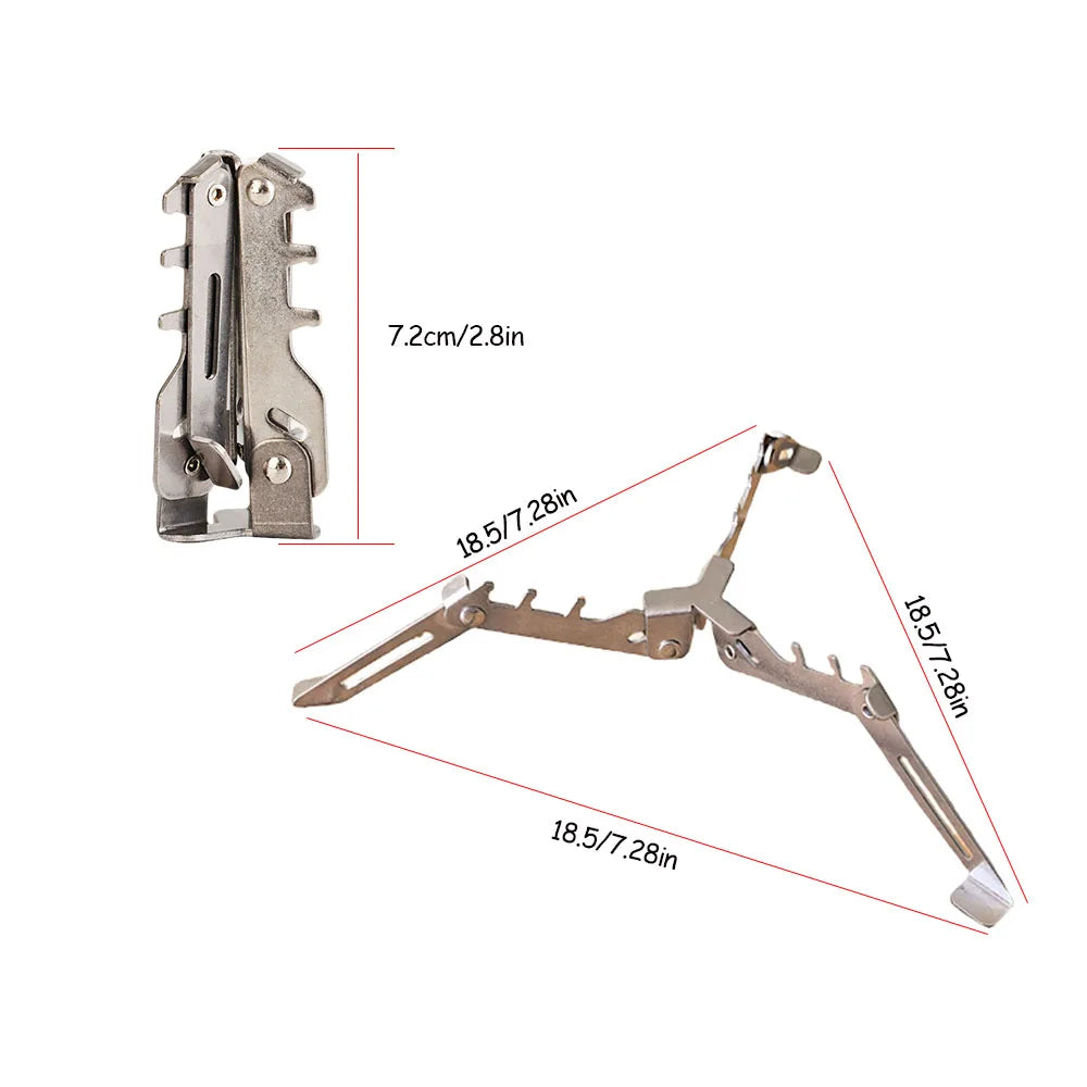 1Pc Camping Gas Tank Bracket Burner Outdoor Stove Tools Bottle Shelf Stand Tripod Folding Canister Stand Camping Equipment