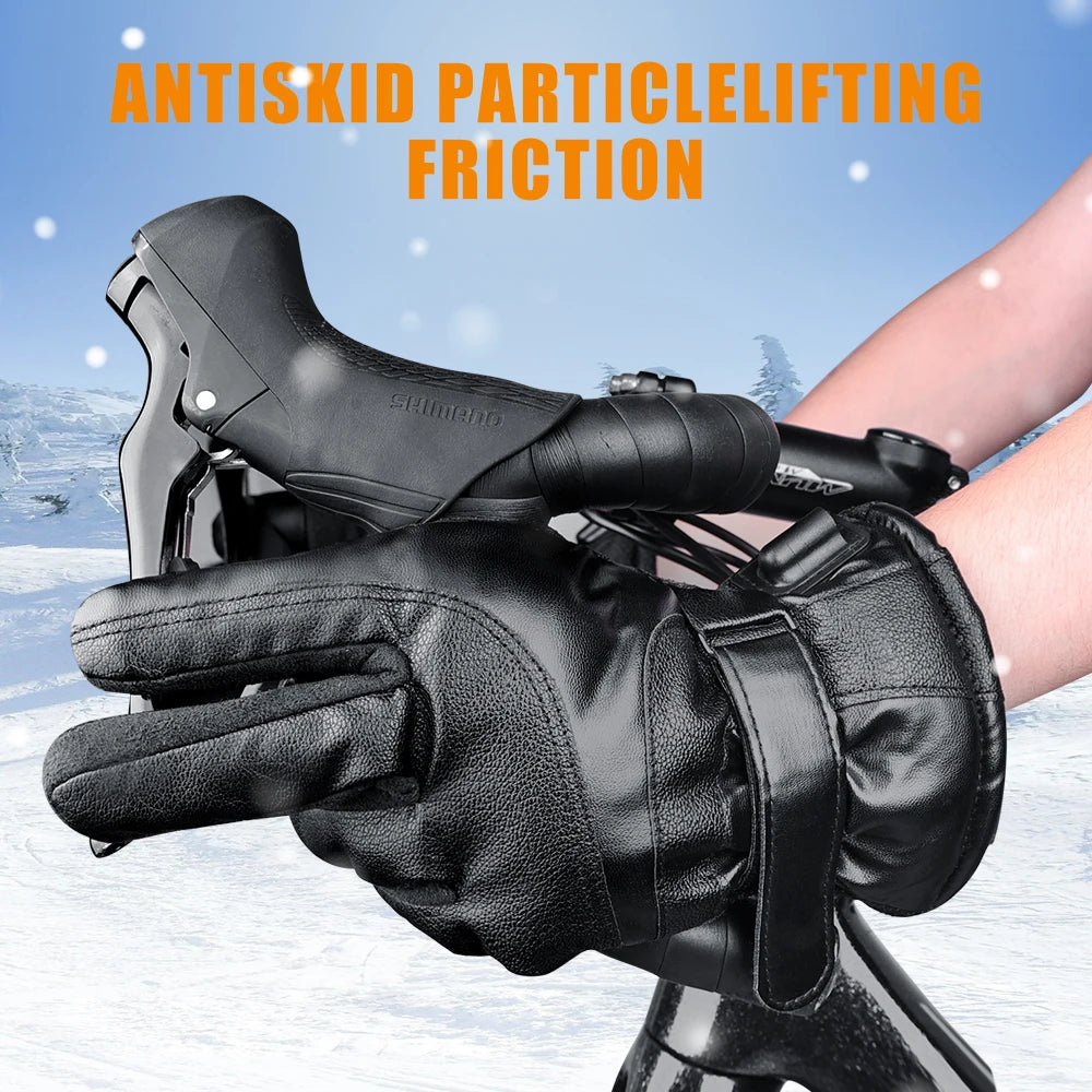 Windproof Winter Sports Mitten(Mobile Power Bank not included)Outdoor Camping Hand Warmer Gloves Electric Heated Skiing Gloves