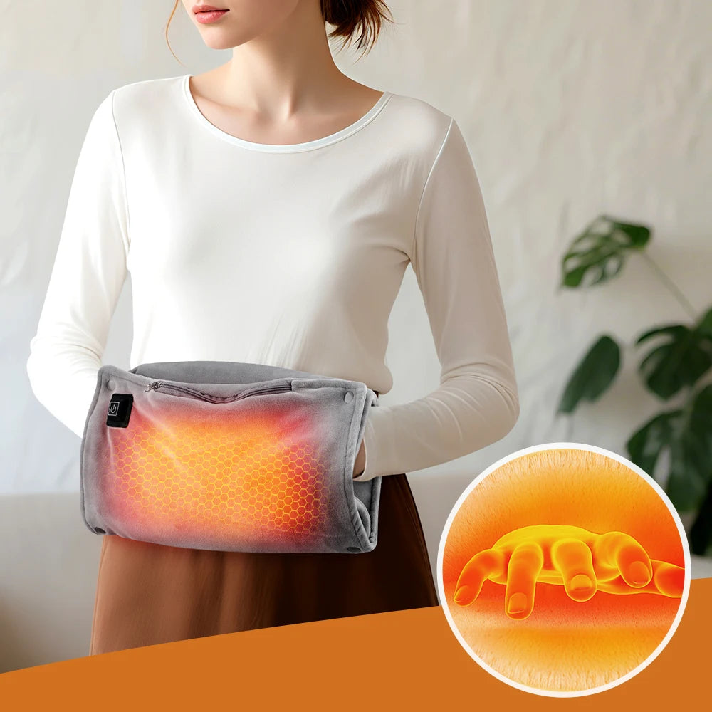 Electric 3-speed Temperature Graphene Hand Warmer Heating Pad for Body Back Abdomen Keep Warming Hot Compress Winter