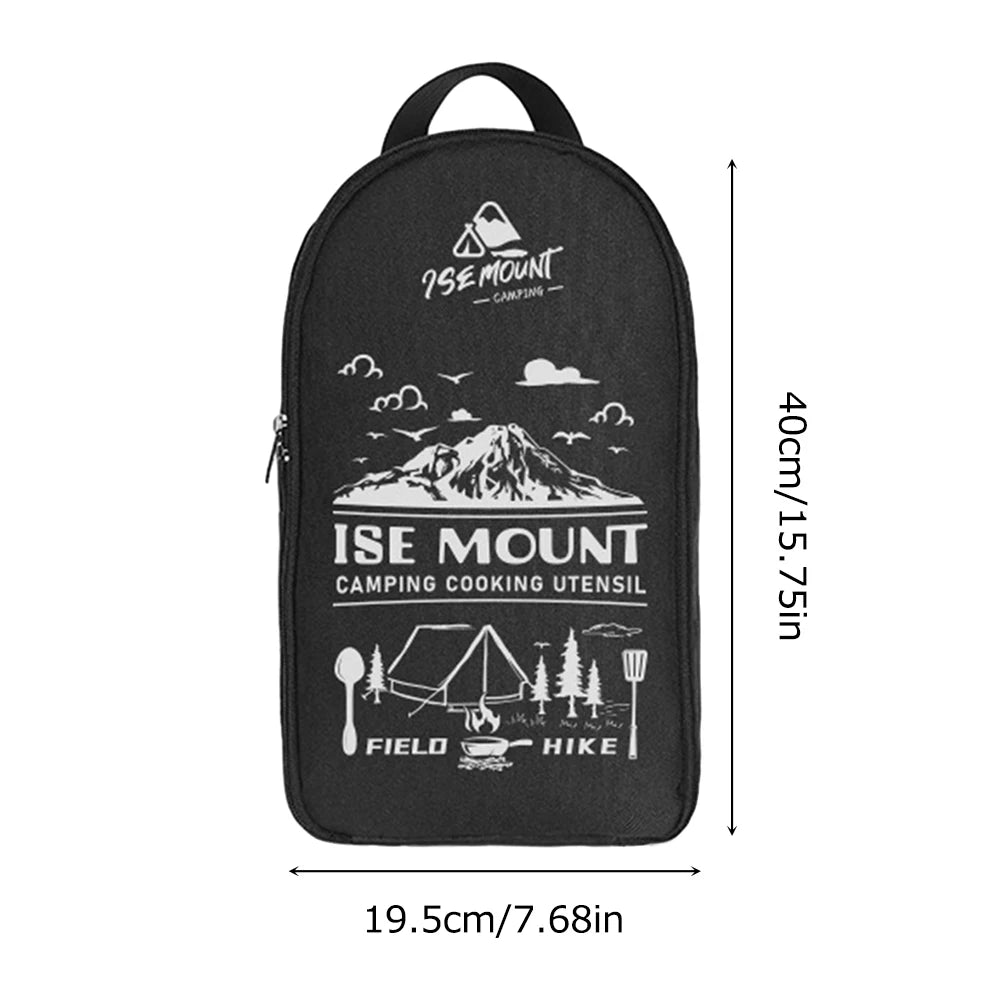 Kitchen Utensil Storage Bag Portable Cookware Storage Bag Large Capacity Picnic BBQ Tableware Pouch Outdoor Camping Supplies