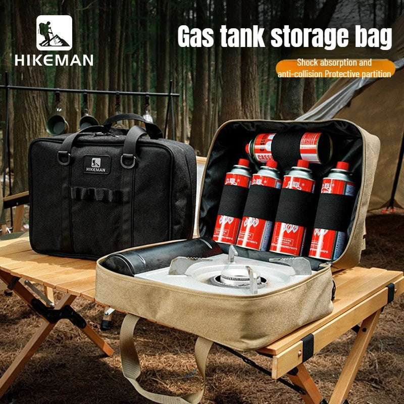 Outdoor Cassette Stove Gas Tank Storage Bag Large Capacity Camping Baking Pan Cookware Storage Bag Thickened Anti-Collision Bag