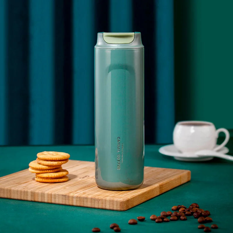 Portable French Press Coffee Maker 316 Stainless Steel Insulated Small French Press Pot For Camping Travel Cup Leakproof 470ML