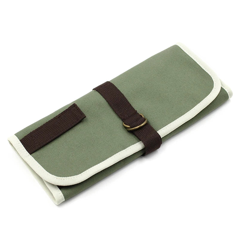 Camping Utensil Bag, Knife Roll Bag for Chefs Canvas Roll Up Culinary Bag Tableware