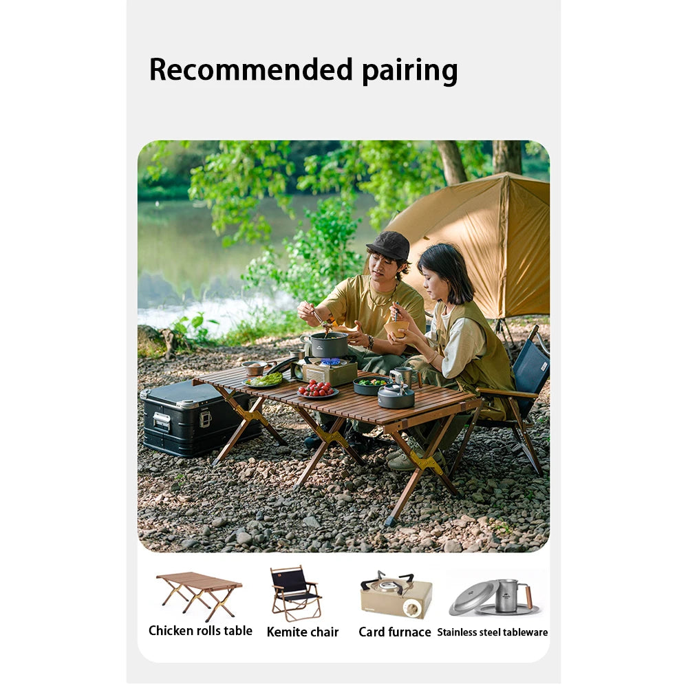 Camping Cookware Set Outdoor Pot Tableware Kit Camp Kitchen Equipment Accessories Pot Outdoor Camping Hiking and Picnic Tourist