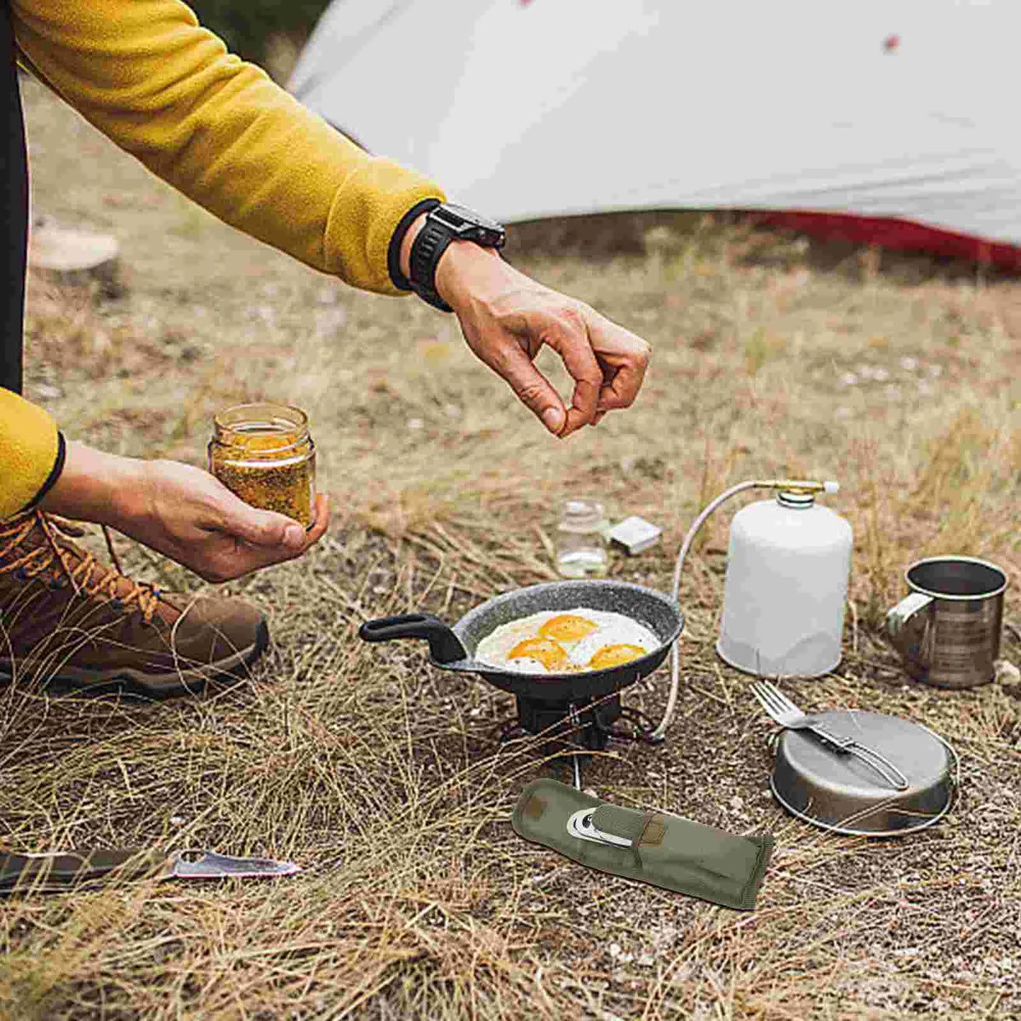 Camping Utensils Dinnerware for Home Tableware Heavy Duty Metal Stainless Steel Party Cutlery