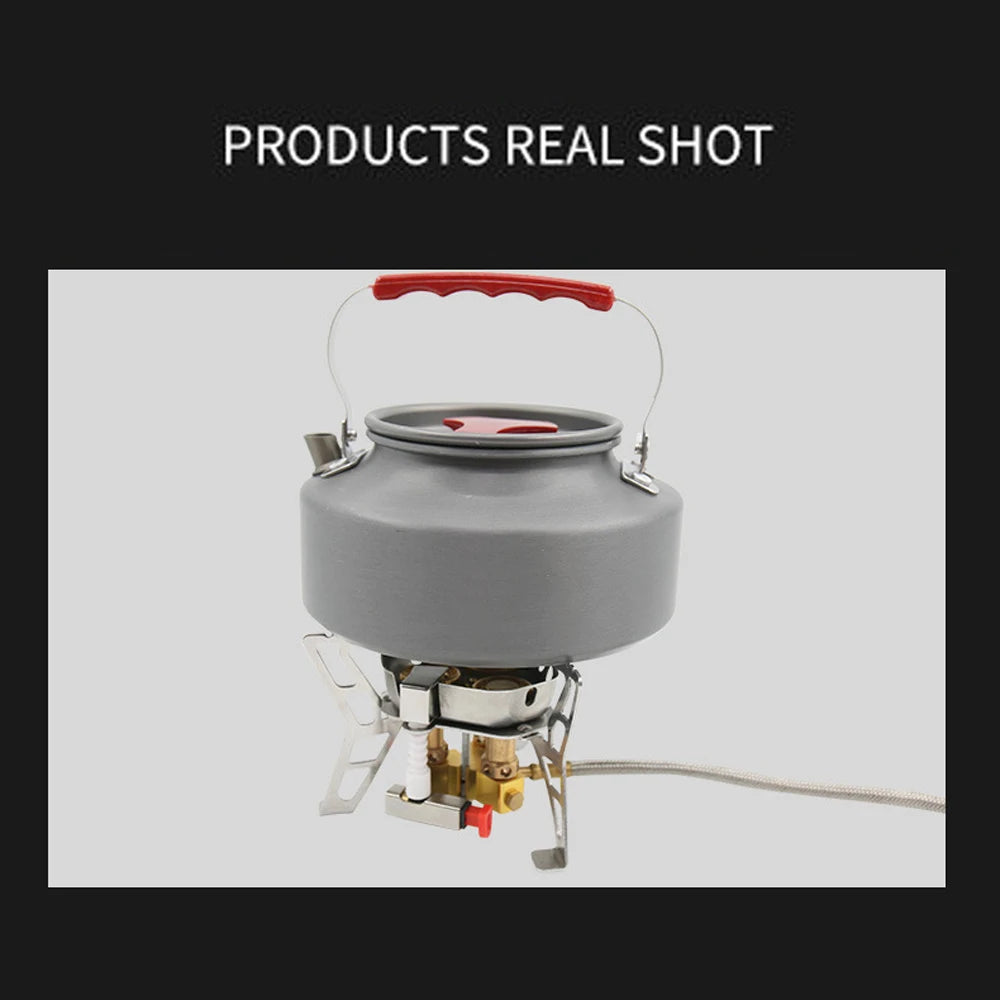 6800W High Power Outdoor Stove 3-Core Gases Burner Windproof Camping Stove with Adjustable Valve for Hiking Picnic Cooking