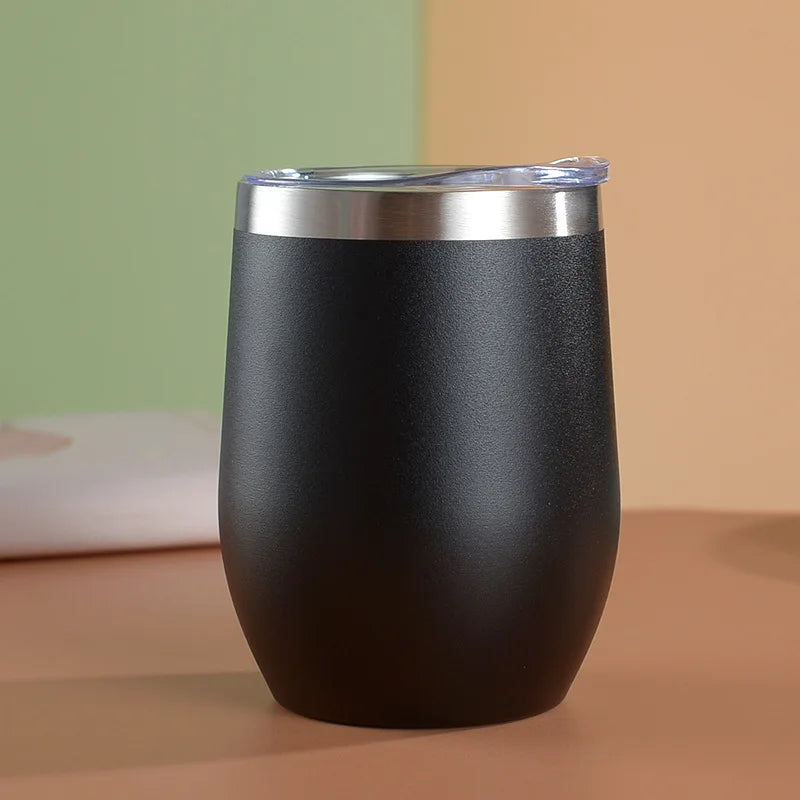 350ml Eggshell Wine Glass Stainless Steel Thermos Bottle Beer Mugs Thermal Cup for Beers Insulated Coffee Cup Travel Tumbler
