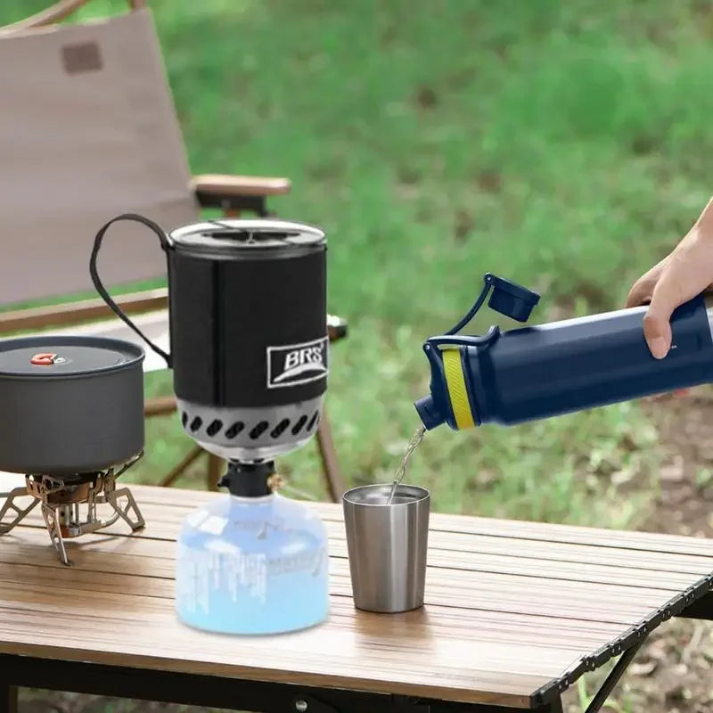 BRS Camping Pot Stove With Heat Exchanger BRS-61 Jet Boil Gas Stove Quick Burn Coffee Cup Furnace Backpacking Camp Burner