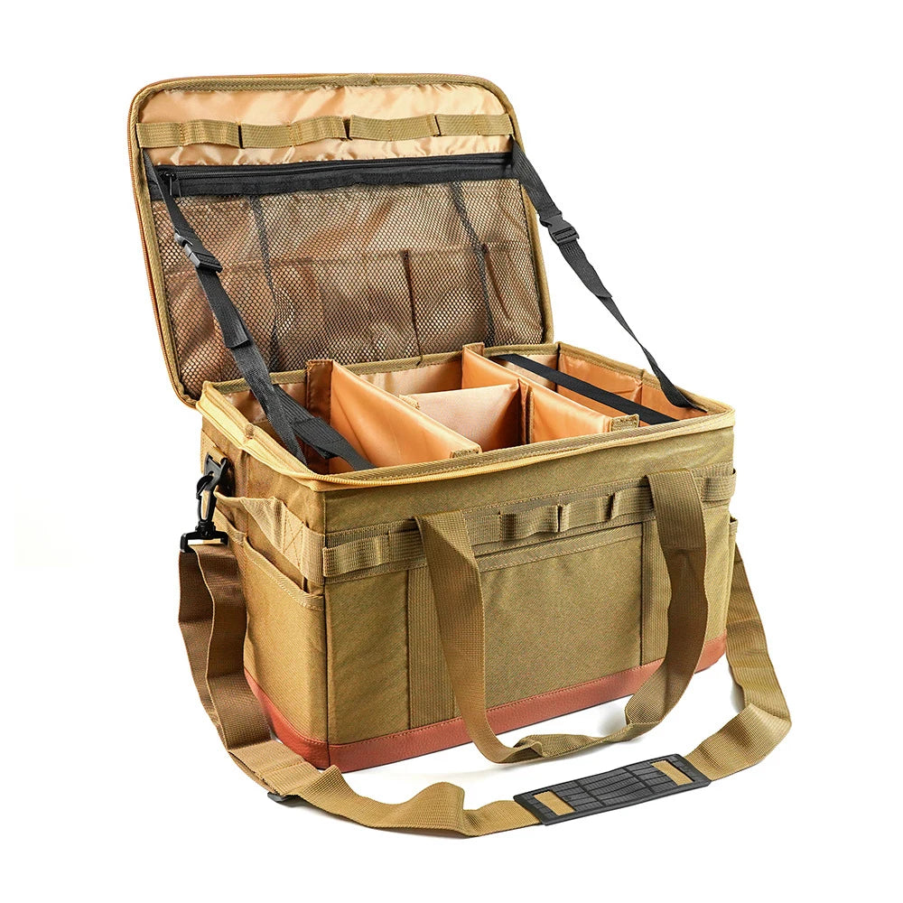 Large Zipper Camping Bag Anti-crash Stove Cookware Carrying Bag Multifunctional Durable Camping Accessories Storage Organizer