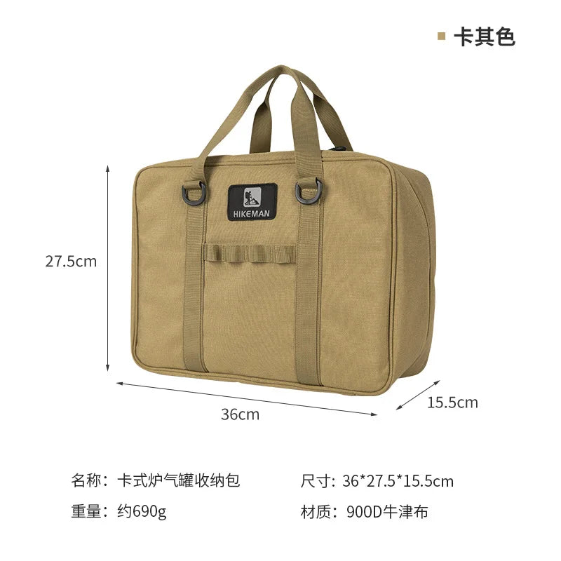Outdoor Cassette Stove Gas Tank Storage Bag Large Capacity Camping Baking Pan Cookware Storage Bag Thickened Anti-Collision Bag