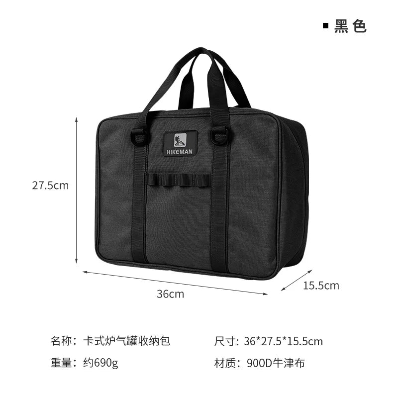 Outdoor Cassette Stove Gas Tank Storage Bag Large Capacity Camping Baking Pan Cookware Storage Bag Thickened Anti-Collision Bag