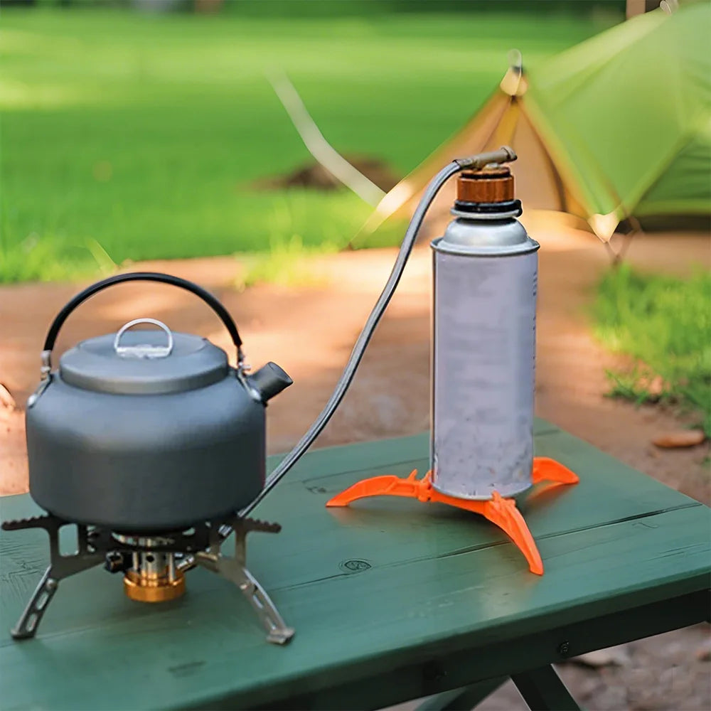 Portable Gas Canister Stand Universal Tripod Folding Frame Outdoor Camping Gas Tank Stove Base Holder Camping Supplies
