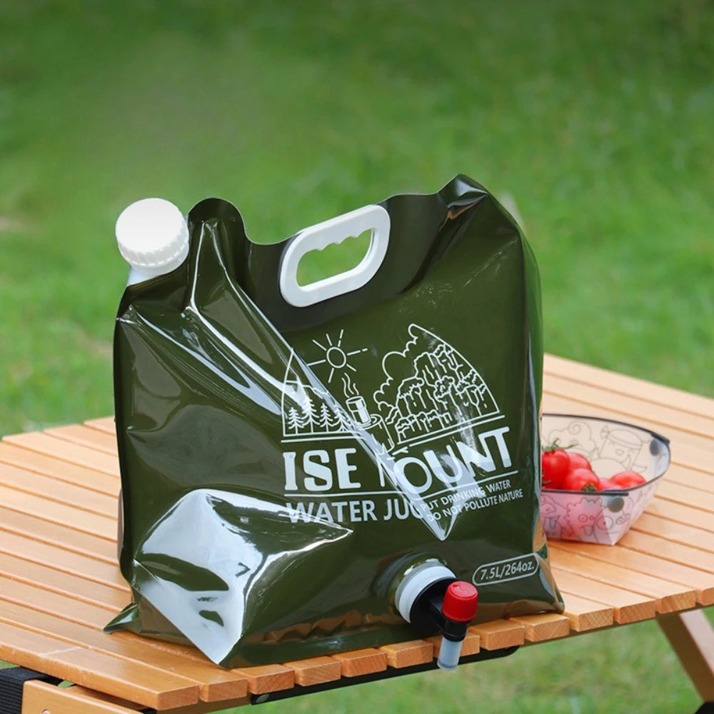Folding Water Storage Bag Outdoor 7.5L Large Capacity Folding Water Storage Portable Practical High Sealing Water Storage Bag