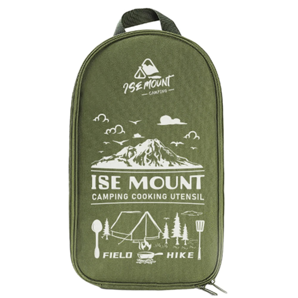 Kitchen Utensil Storage Bag Portable Cookware Storage Bag Large Capacity Picnic BBQ Tableware Pouch Outdoor Camping Supplies