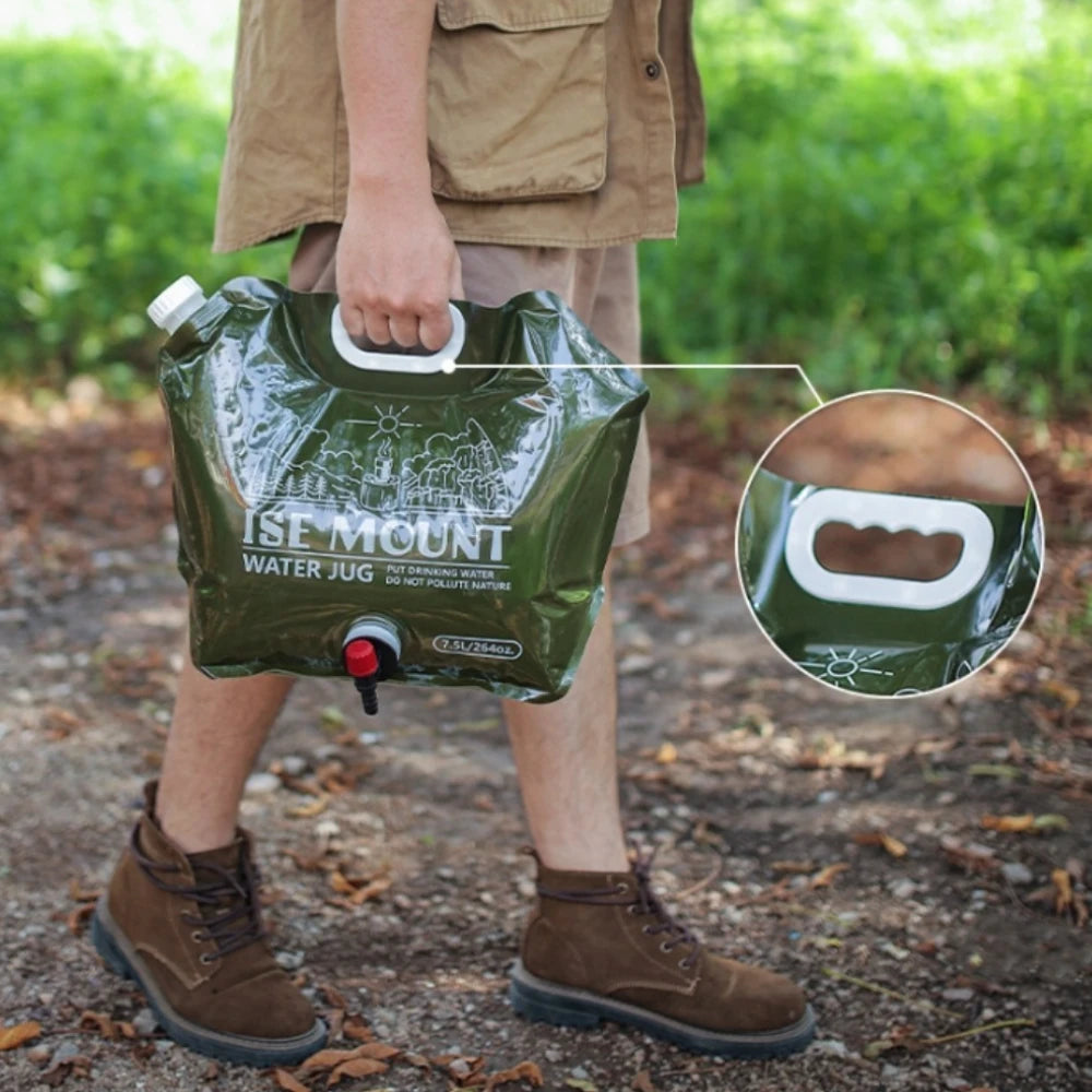 Folding Water Storage Bag Outdoor 7.5L Large Capacity Folding Water Storage Portable Practical High Sealing Water Storage Bag