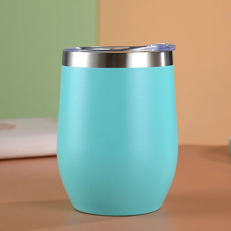 350ml Eggshell Wine Glass Stainless Steel Thermos Bottle Beer Mugs Thermal Cup for Beers Insulated Coffee Cup Travel Tumbler