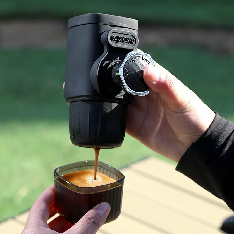 Portable Espresso Maker For Ground Coffee Manual Espresso Coffee Machine For Capsule & Ground Hand Press hiking Travel Office