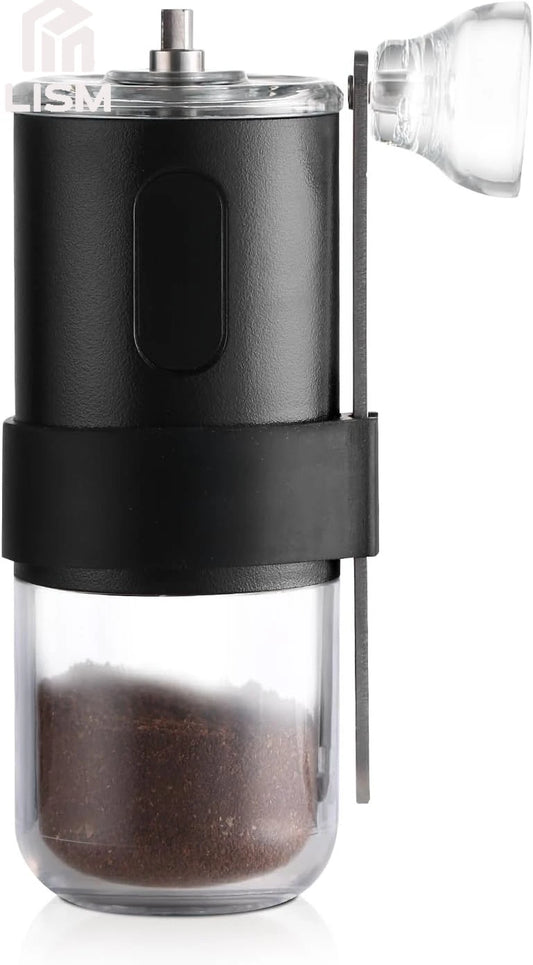 Portable Manual Coffee Bean Grinder with Conical Ceramic Burr Foldable Coffee Grinder for Outdoor Travel Adjustable Coarseness
