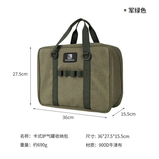 Outdoor Cassette Stove Gas Tank Storage Bag Large Capacity Camping Baking Pan Cookware Storage Bag Thickened Anti-Collision Bag