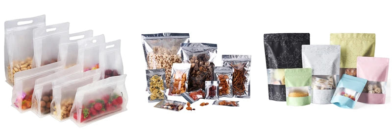 StoBag 50pcs Coffee Beans Bag Packaging with/No Valve Aluminum Foil Sealed for Powder Nuts Storage Reusable Pouches