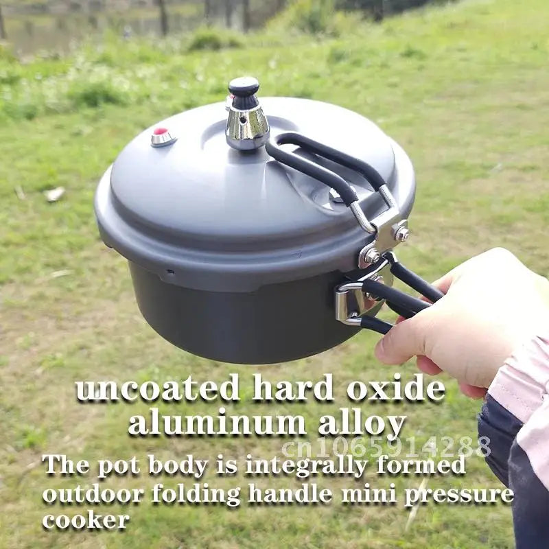 Portable Folding Outdoor Pressure Cooker Hiking Mountaineering Pressure Cooker 80kpa Plateau Cookware Camping Mini 1.8L