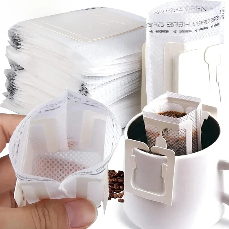 Coffee Filter Bags Disposable Drip Coffee Paper Pack Portable Hanging Ear Espresso Coffee Serve Making Tool Accessories