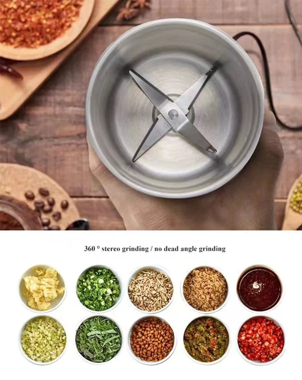 Coffee Grinder high-power Beans Grinder Machine  Detachable for cleaning household multifunctional Blender For Kitchen Cafe