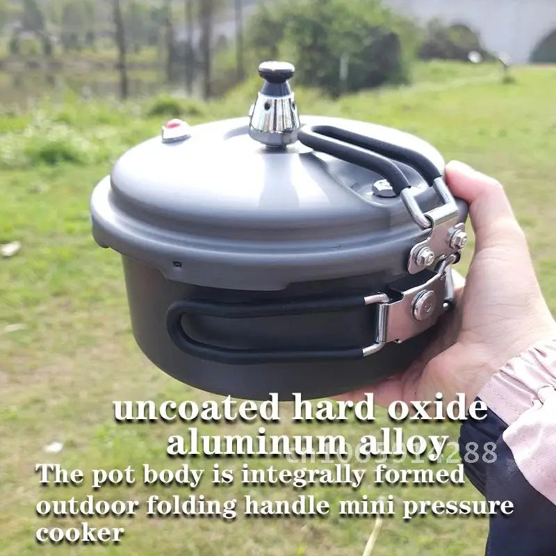 Portable Folding Outdoor Pressure Cooker Hiking Mountaineering Pressure Cooker 80kpa Plateau Cookware Camping Mini 1.8L