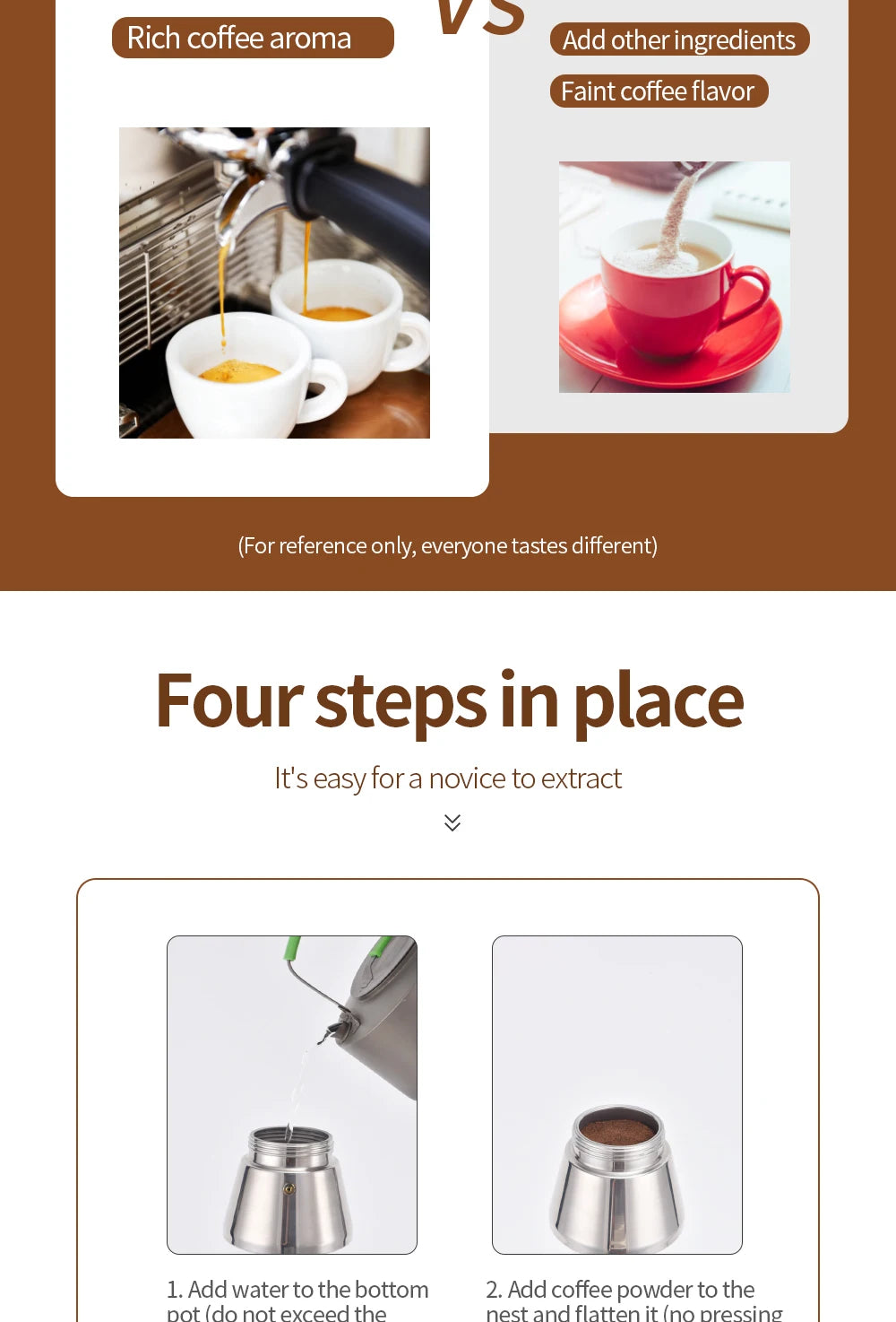 BRS Camping Stovetop Coffee Distiller Outdoor Brewed Coffee Grinder Maker Stainless Steel Moka Pot for Picnic Office Home