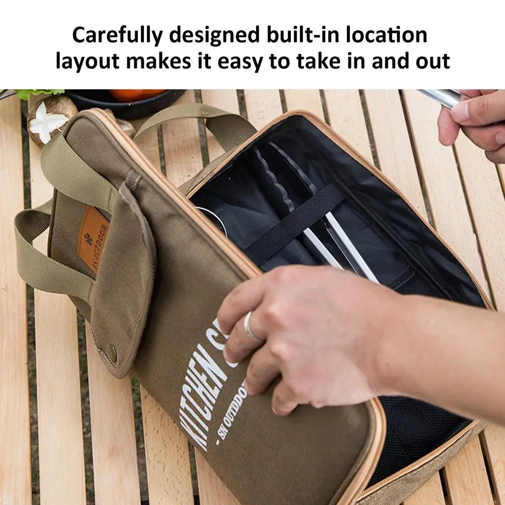 8pcs Camping Kitchen Cookware Set Portable Outdoor Travel Utensils Stainless Steel Cooking and Grilling Set for BBQ Picnic