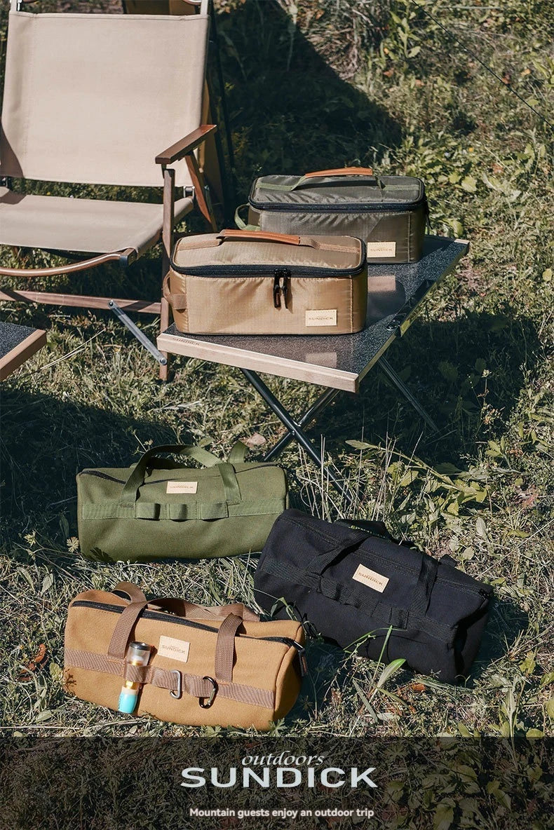 Outdoor Picnic Carrying Case Camping Bag Cutlery Pouch Larg Capacity Tableware Handbag Portable for Travel Supplies