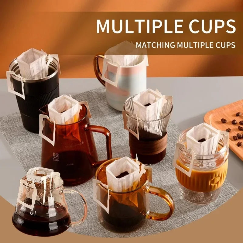 Coffee Filter Bags Disposable Drip Coffee Paper Pack Portable Hanging Ear Espresso Coffee Serve Making Tool Accessories