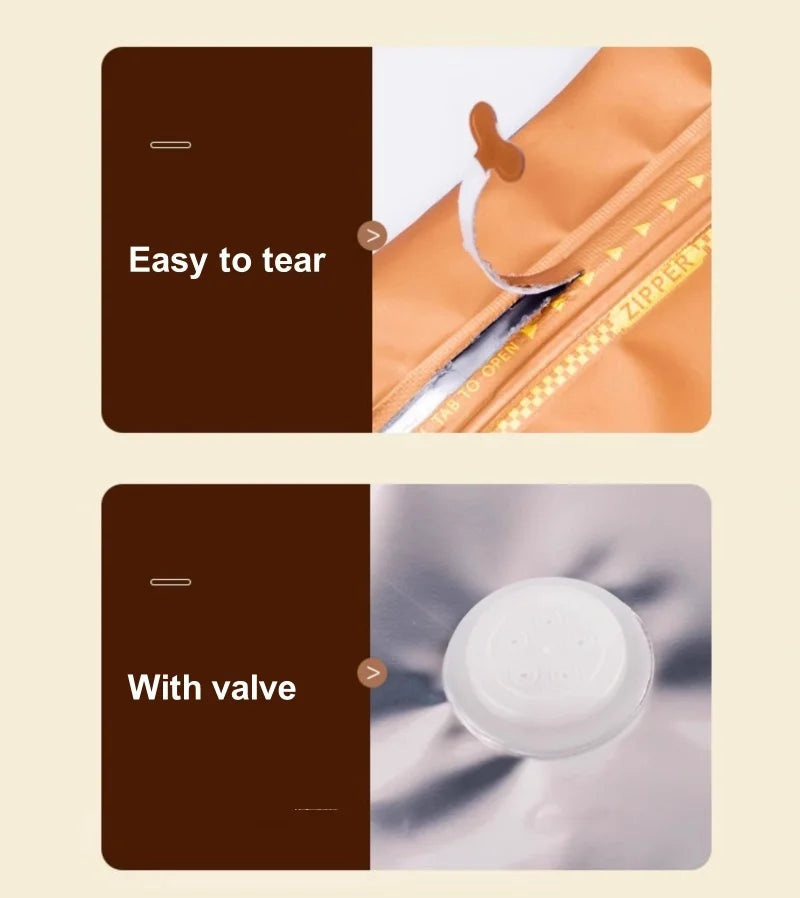 StoBag 50pcs Coffee Beans Bag Packaging with/No Valve Aluminum Foil Sealed for Powder Nuts Storage Reusable Pouches