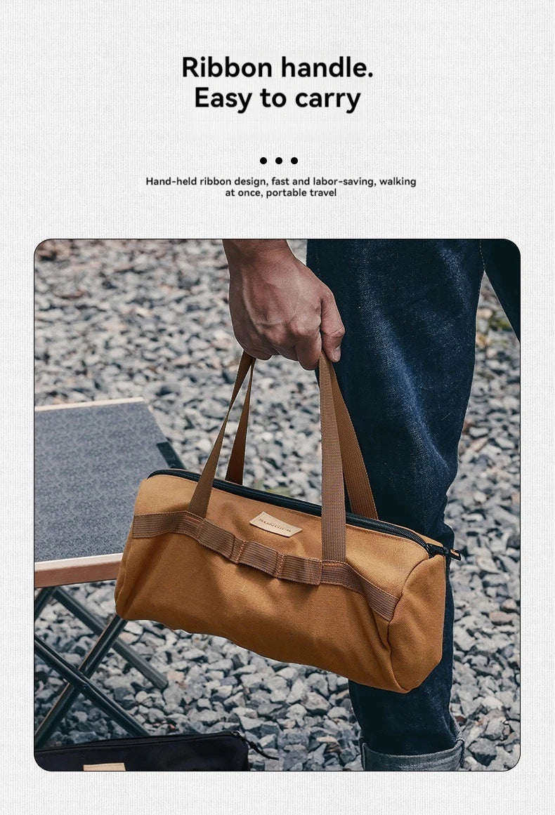 Outdoor Picnic Carrying Case Camping Bag Cutlery Pouch Larg Capacity Tableware Handbag Portable for Travel Supplies