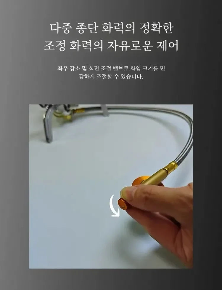 BUERK 4800W Camping Burner Powerful Gas Stove Cookware Portable Furnace Picnic BBQ Stove Gas Burner Barbecue Camping Equipment