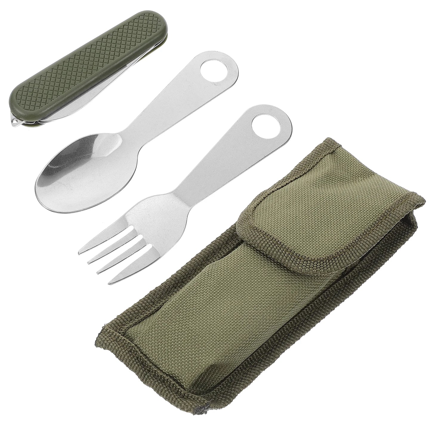 Camping Utensils Dinnerware for Home Tableware Heavy Duty Metal Stainless Steel Party Cutlery