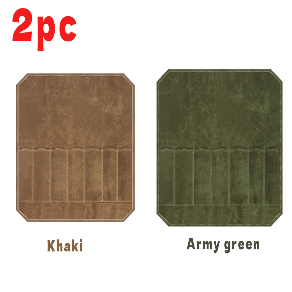 Chef Knife Bag Kitchen Roll Bag Heavy Duty Canvas Waxed Canvas Portable Durable Waterproof Knife Storage Camping BBQ