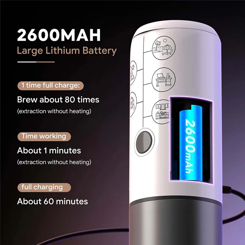 AFOURT-Travel Portable Espresso Coffee Machine For Car &Home Camping Coffee Maker 3In1 Capsule Powder For Nespresso/Dolce Gusto