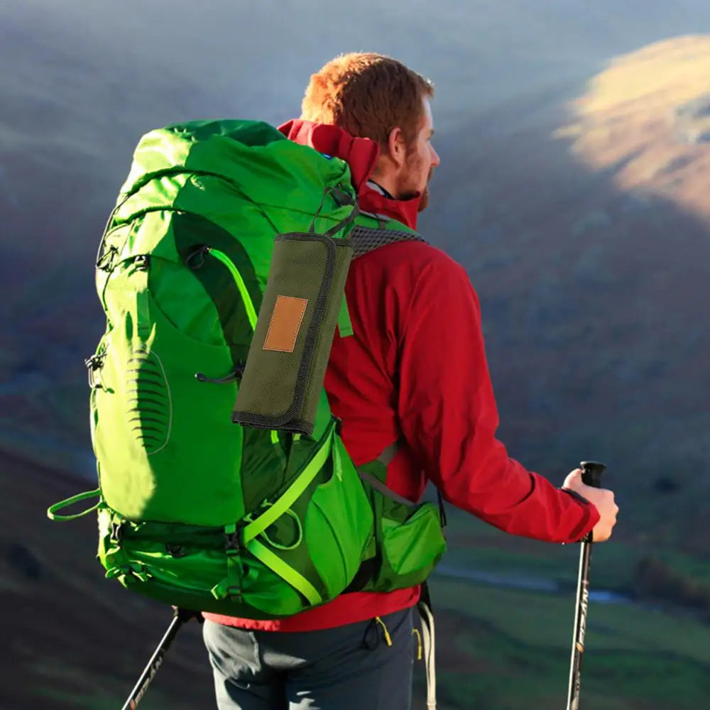 Outdoor Camping Cutlery Storage Bag Portable Roll Up Pouch Bag Cutlery Storage Water Resistant Case For Forks Spoons Chopstick