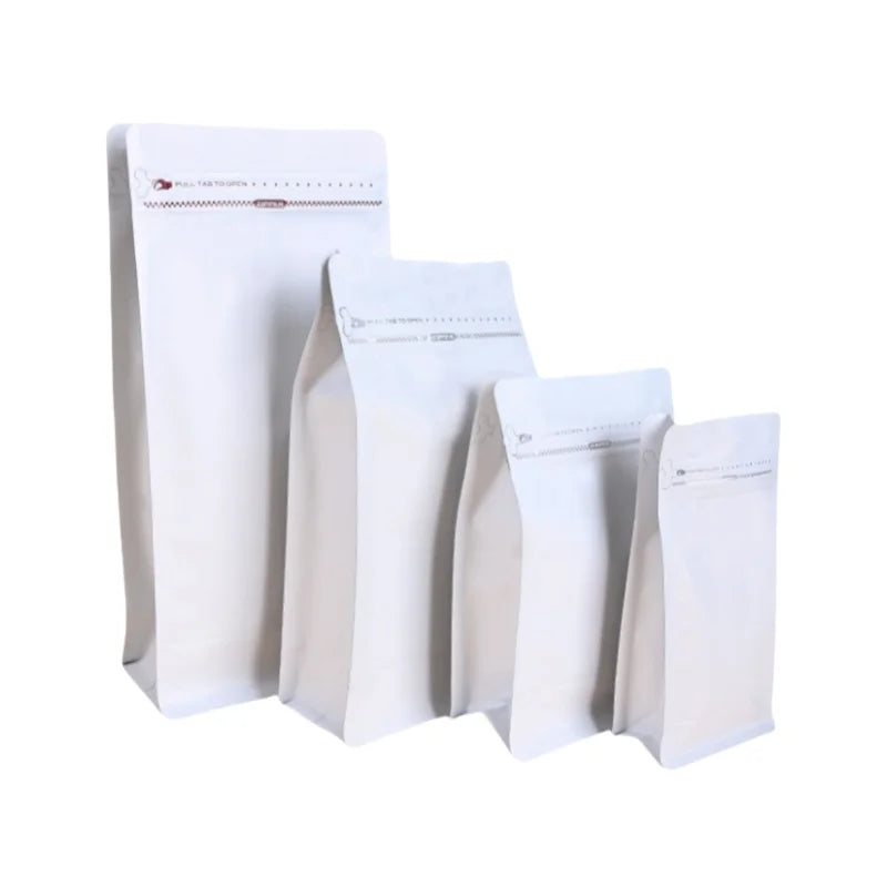 StoBag 50pcs Coffee Beans Bag Packaging with/No Valve Aluminum Foil Sealed for Powder Nuts Storage Reusable Pouches