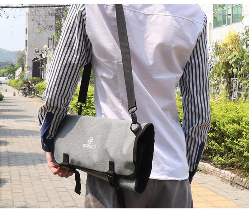 Chef Knife Roll Bag Kitchen Meat Cleaver Slicing Utensils Storage Pocket Camping Hunting Nakiri Japanese Knives Carry Case