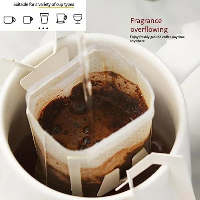 Coffee Filter Bags Disposable Drip Coffee Paper Pack Portable Hanging Ear Espresso Coffee Serve Making Tool Accessories