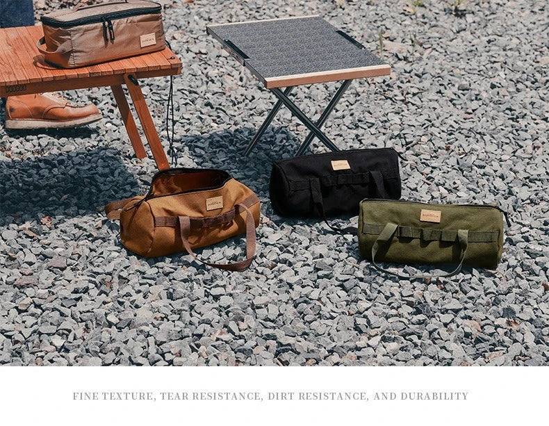 Outdoor Picnic Carrying Case Camping Bag Cutlery Pouch Larg Capacity Tableware Handbag Portable for Travel Supplies