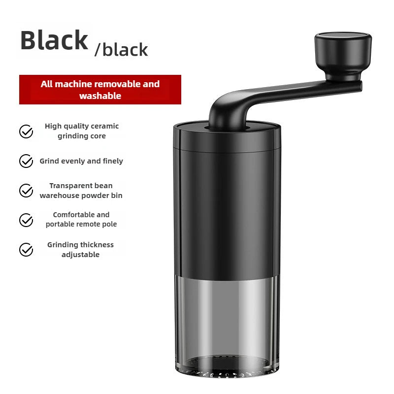 2025 New Hand Cranked Coffee Grinder Portable Adjustable Grinder Home Outdoors Travel Hand Crank Coffee Utensil